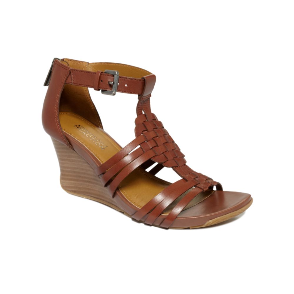 Lyst - Kenneth Cole Reaction Warm Cedar Wedge Sandals in Brown