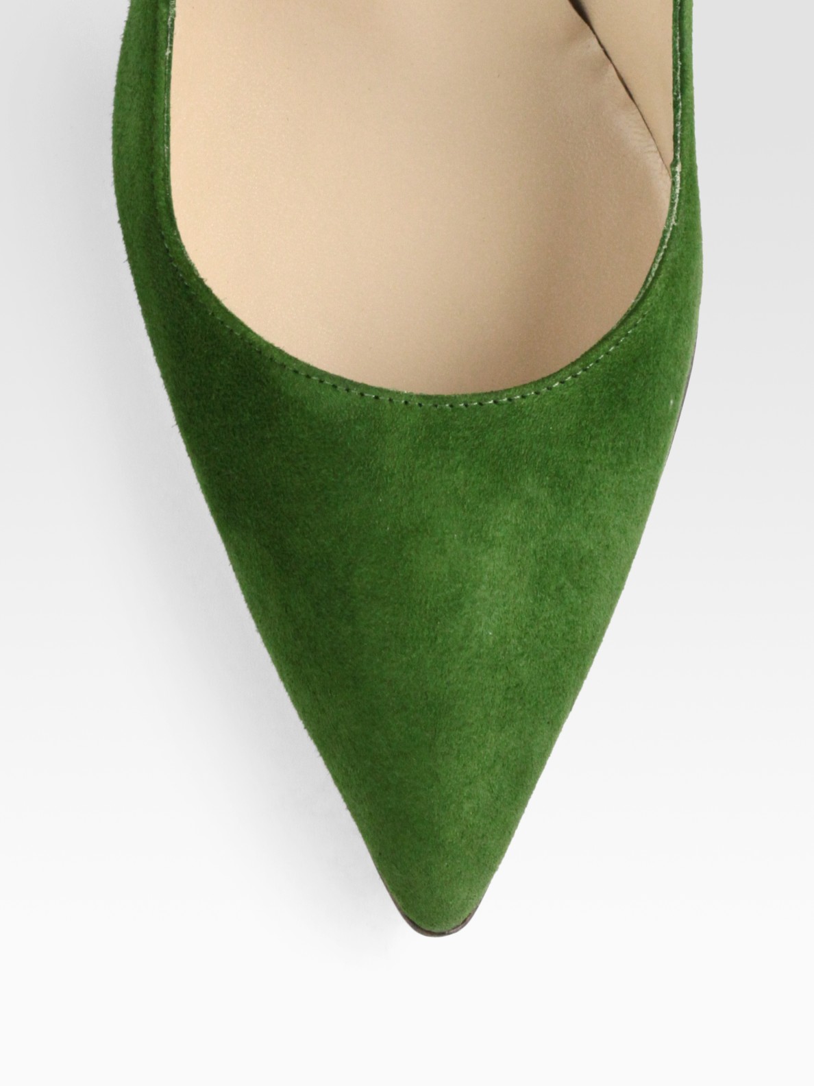 Manolo blahnik Suede Pumps in Green Lyst