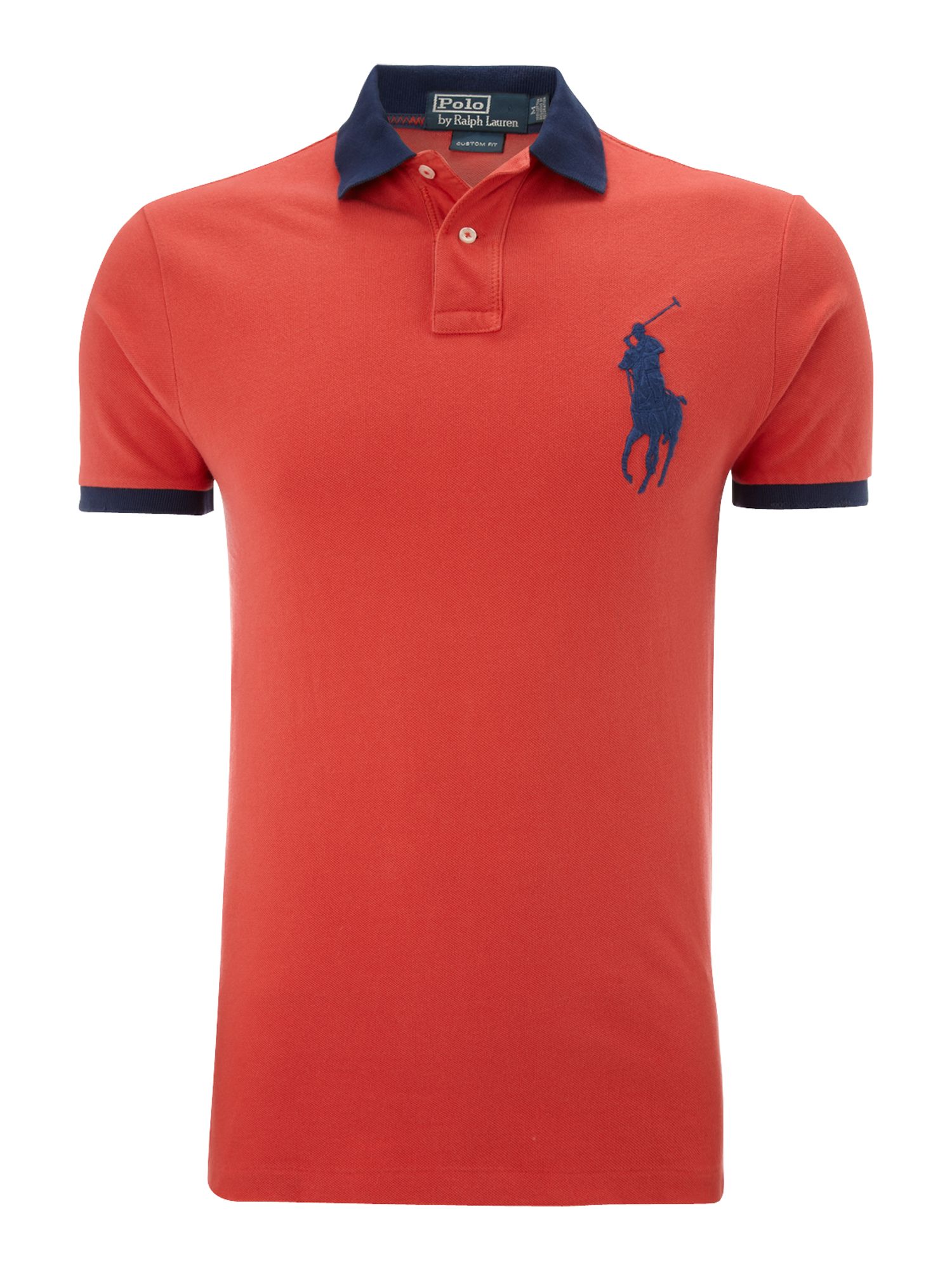Polo Ralph Lauren Custom Fitted Big Pp Contrast Collar Polo Shirt in ...
