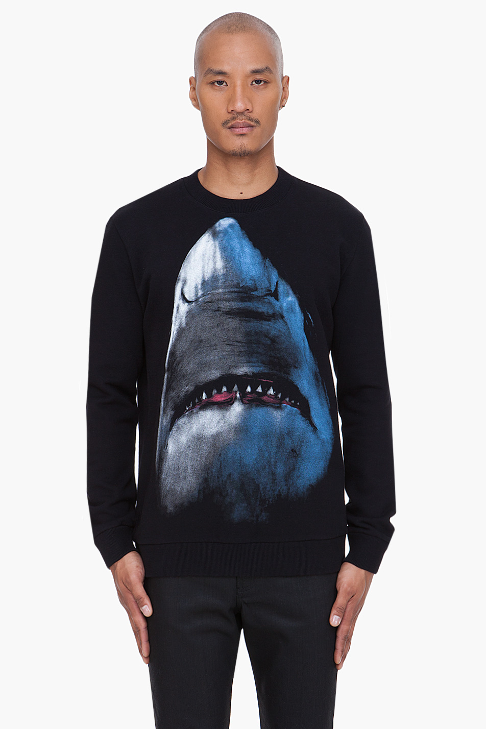 Lyst - Givenchy Shark Print Sweater in Black for Men