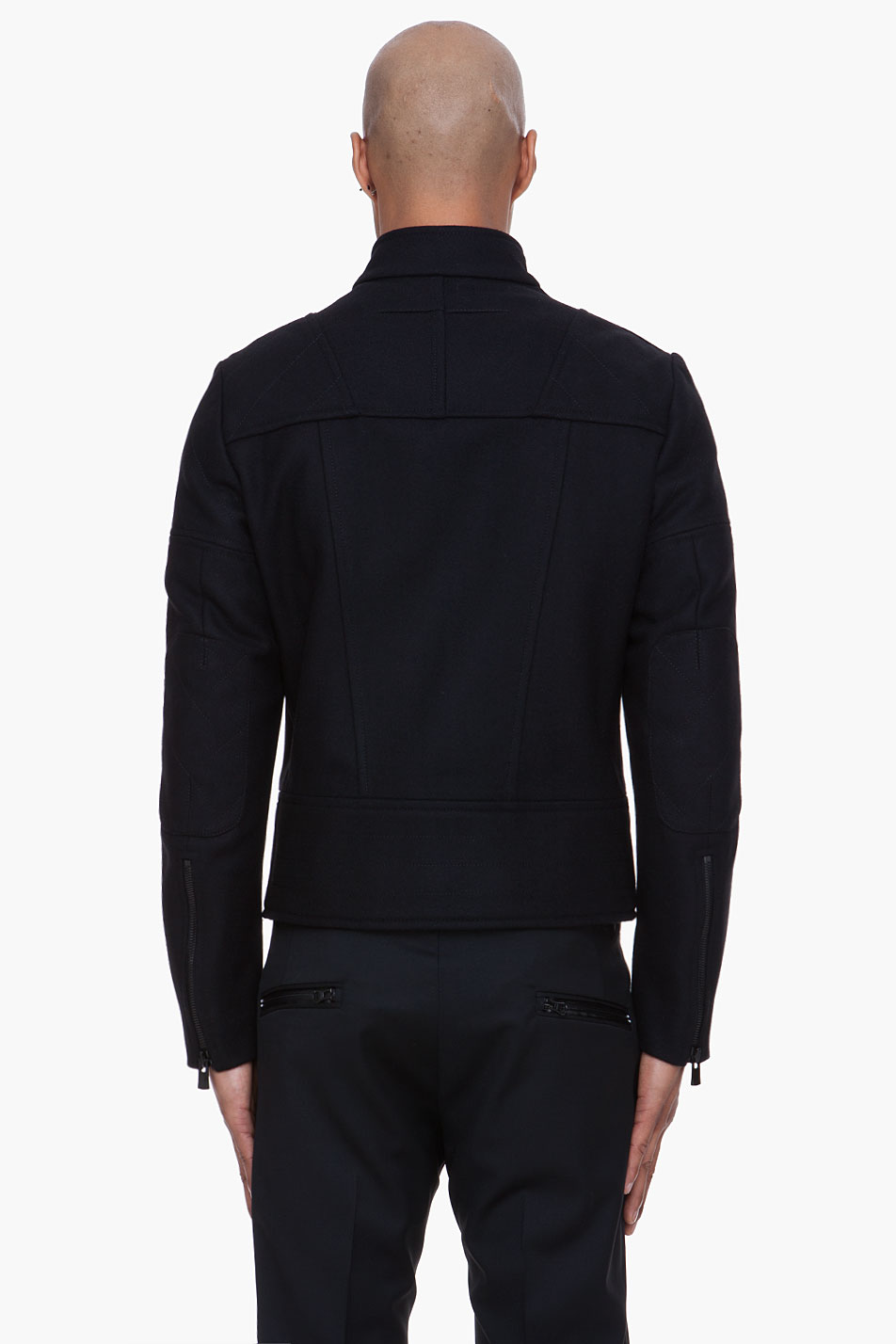 Lyst - Givenchy Wool Biker Jacket in Black for Men