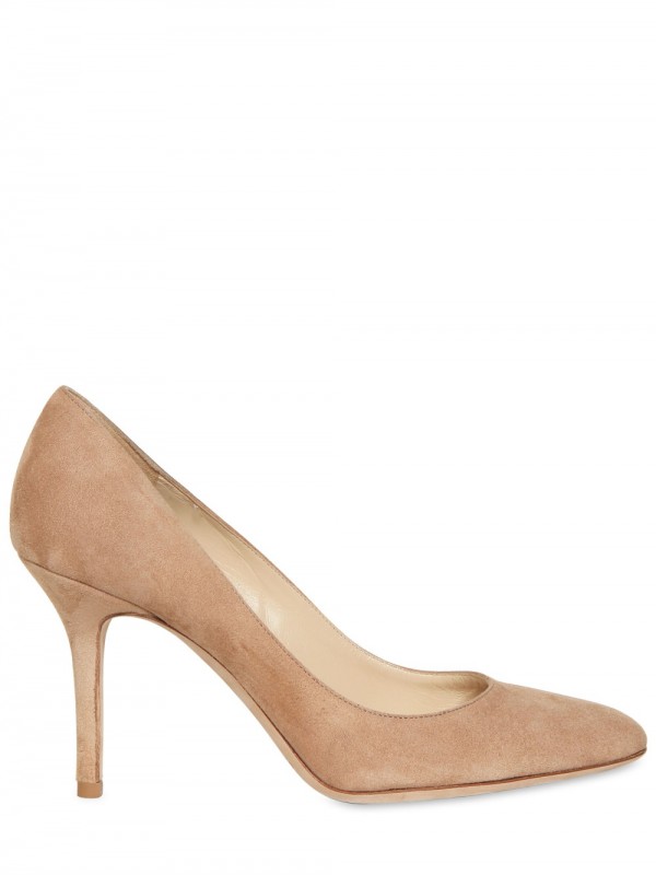 Jimmy Choo Gilbert Suede Pumps in Nude (Natural) - Lyst