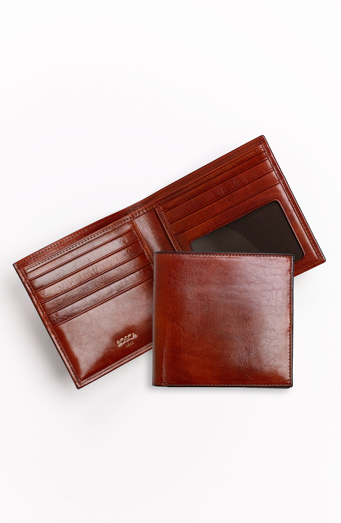 Bosca Hugo Old Leather Bifold Wallet in Brown for Men (cognac) | Lyst