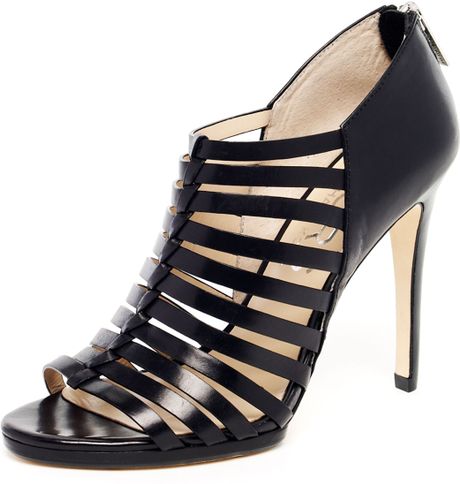 Kors By Michael Kors Fagan Leather Cage Pumps in Black | Lyst