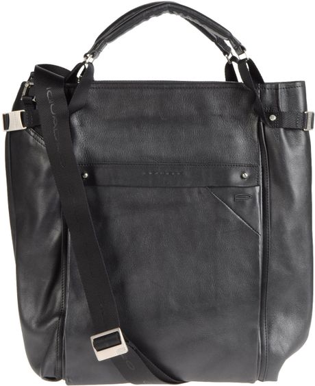 Piquadro Large Leather Bag in Brown | Lyst