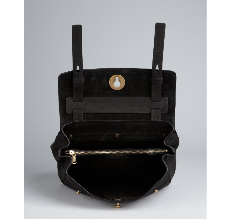 Saint laurent Brushed Leather Ostrich Leg Travel Muse 2 Top Handle ...  