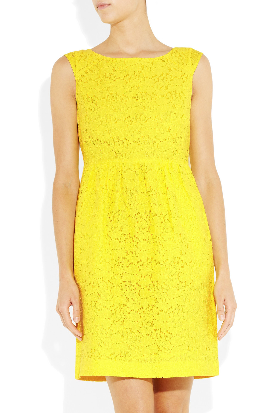 Lyst - J.Crew Lucille Cotton blend Lace Dress in Yellow