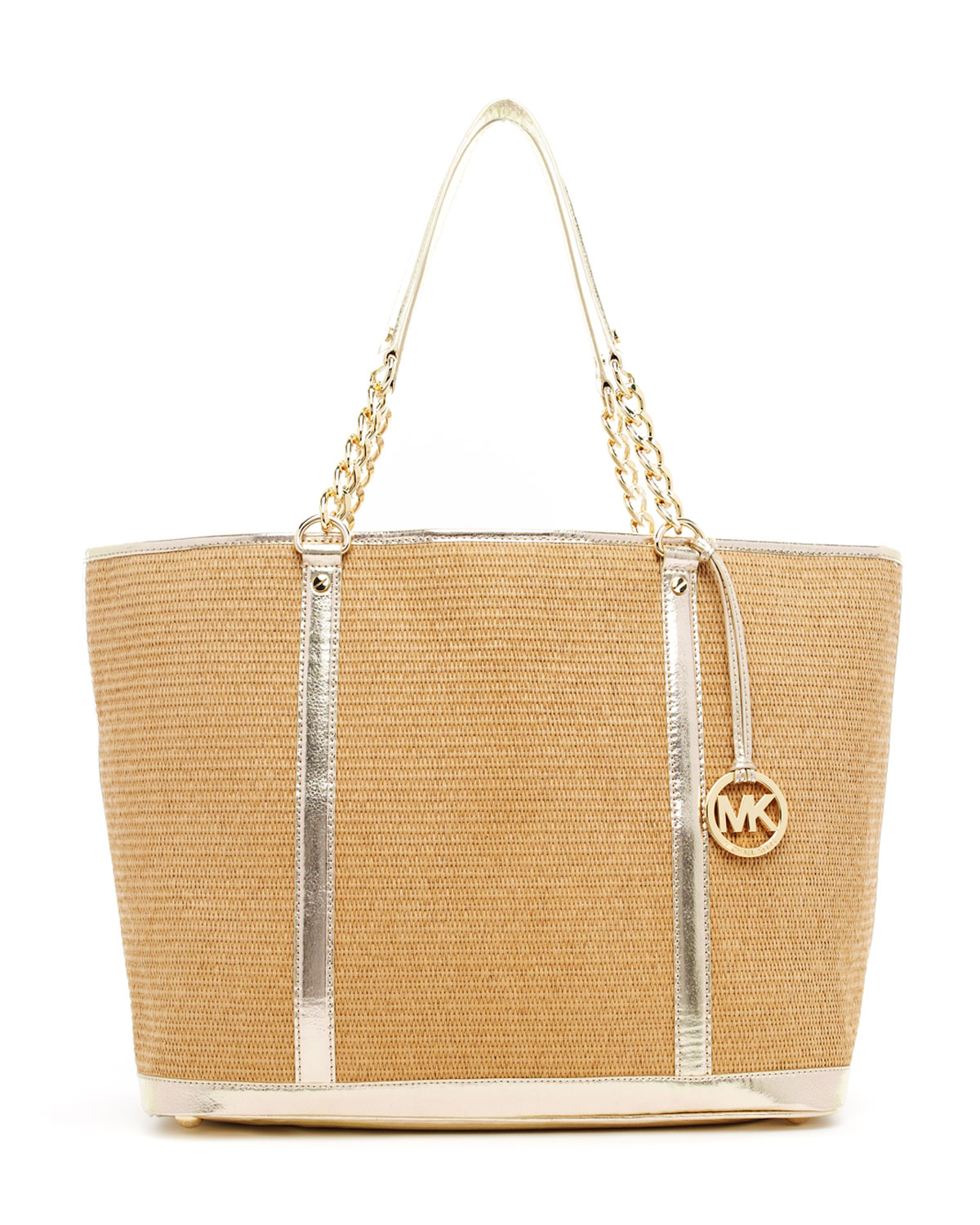 Lyst - Michael Kors Amagansett Straw Tote in Natural