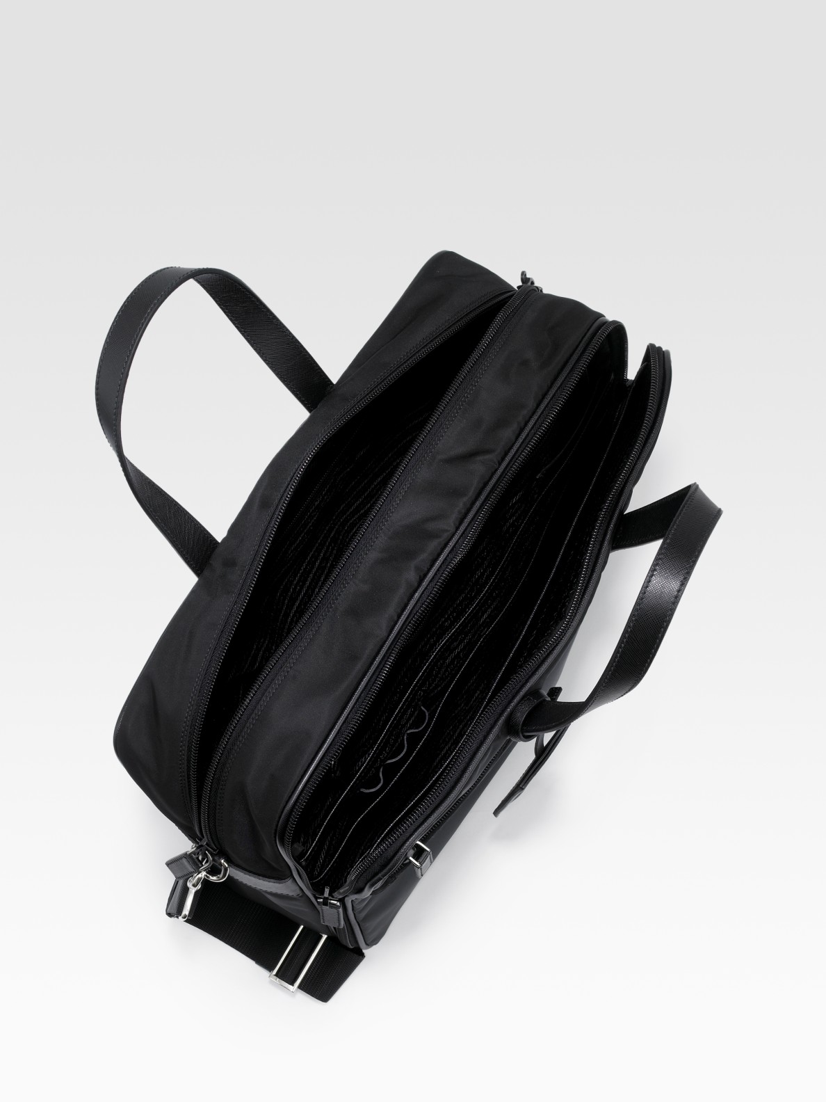 Lyst Prada Nylon Briefcase in Black for Men