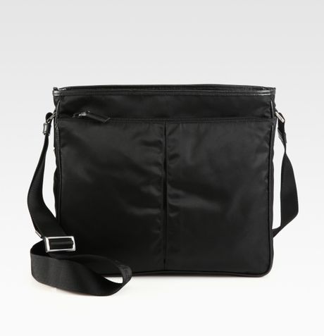 Prada Nylon Large Crossbody Bag in Black for Men | Lyst