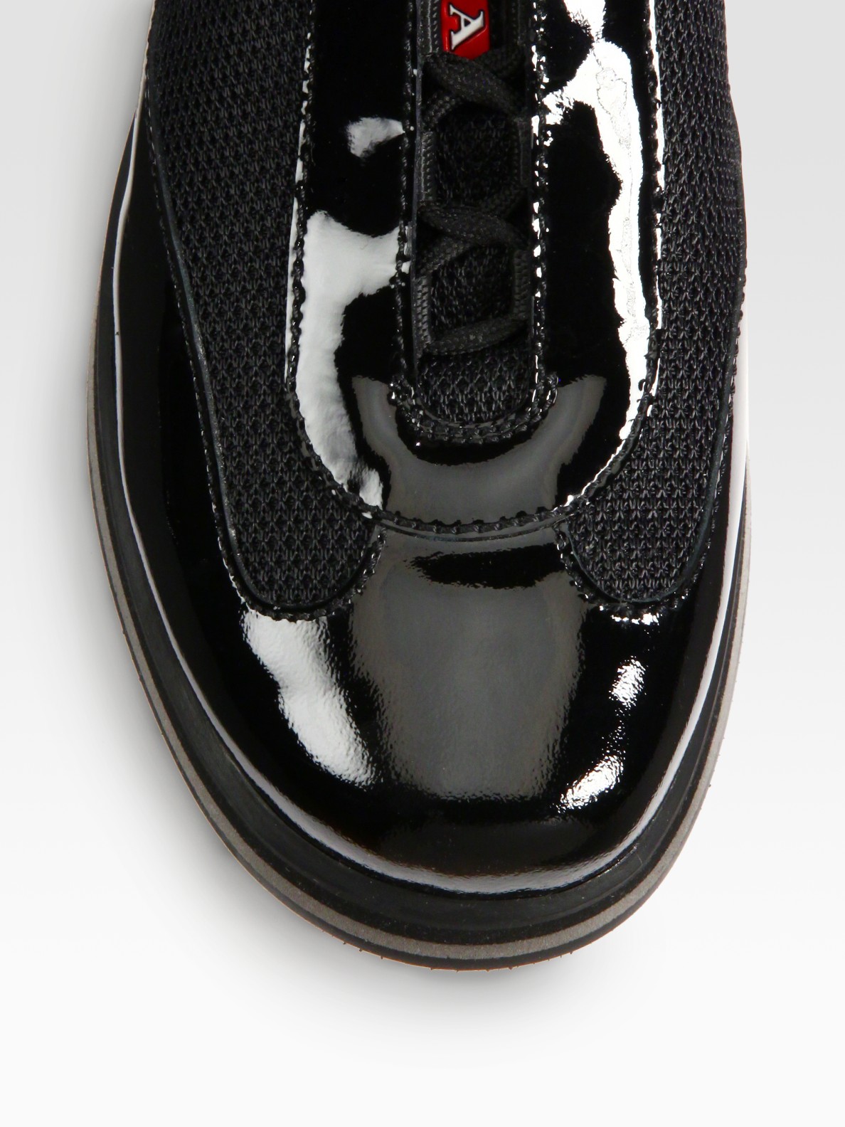 prada patent leather trainers
