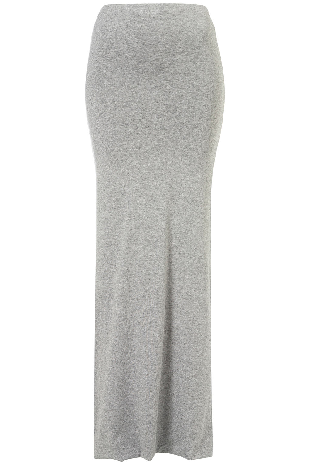 Lyst - Topshop Grey Double Layer Maxi Skirt in Gray