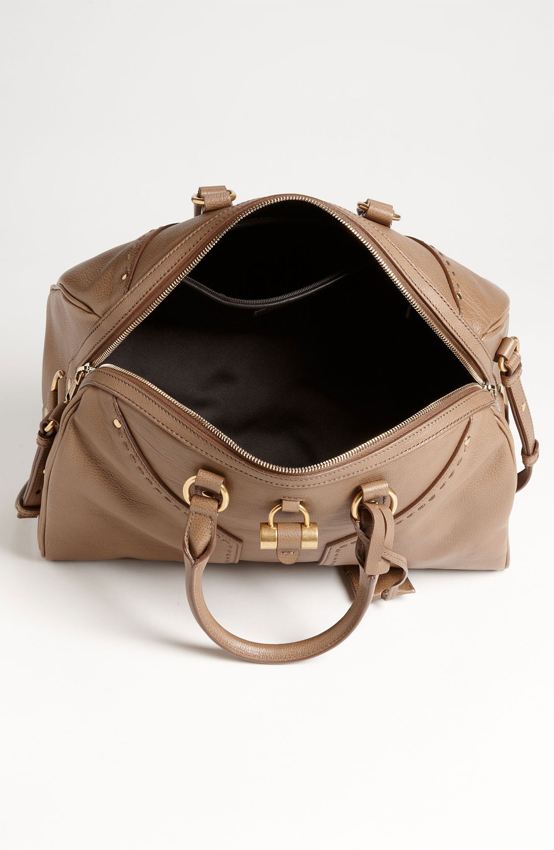 Saint laurent Muse Leather Satchel in Beige (dove beige) | Lyst