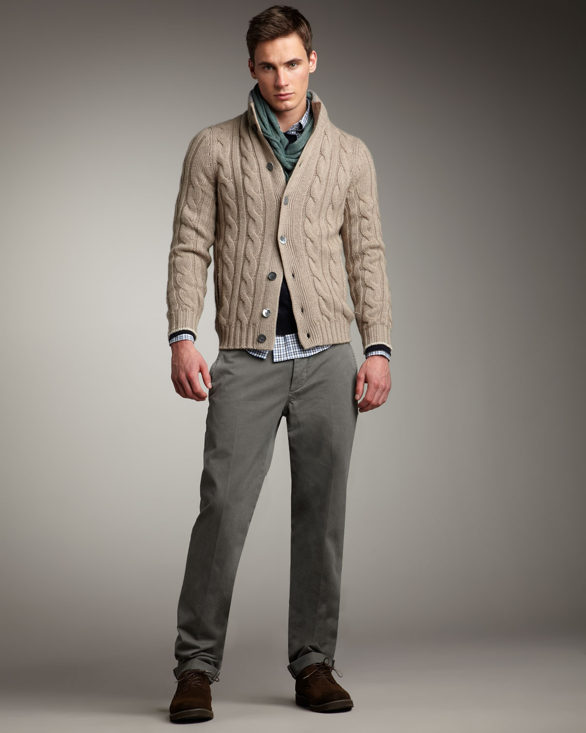 Lyst - Brunello cucinelli Slim Pants Olive in Green for Men