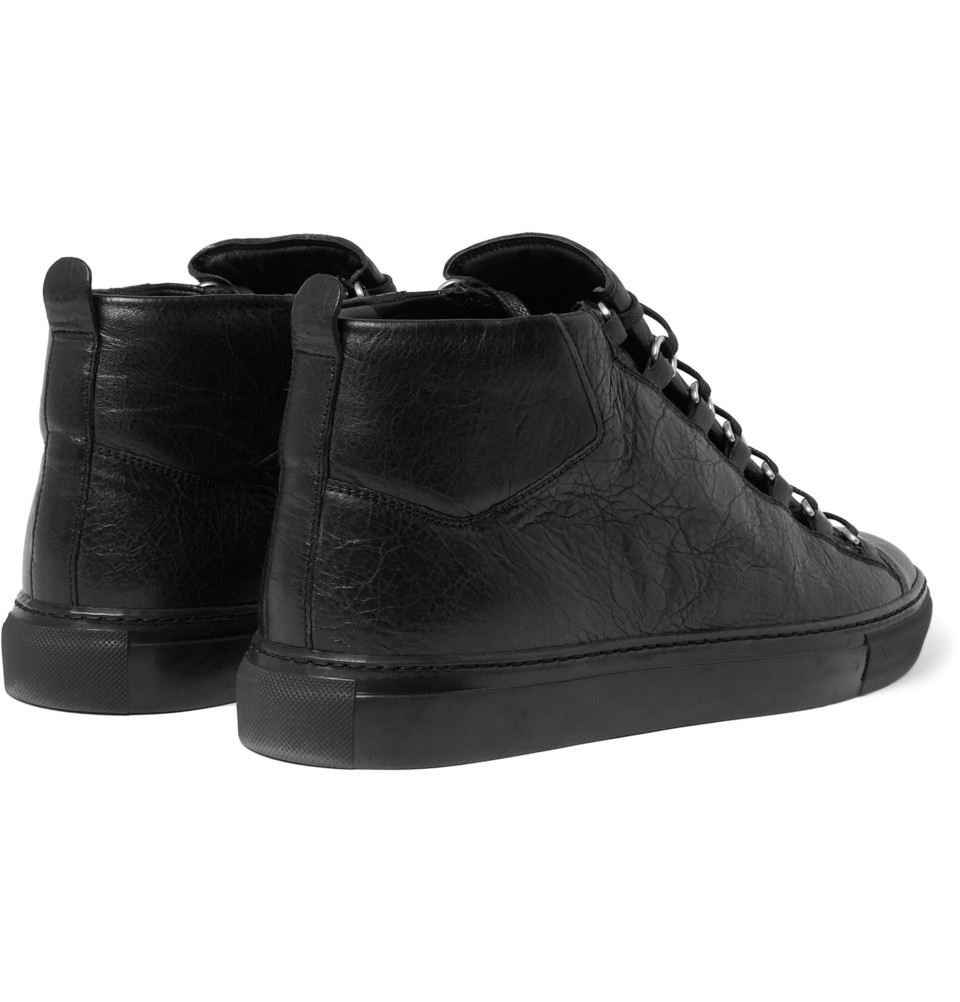 balenciaga high top arena black