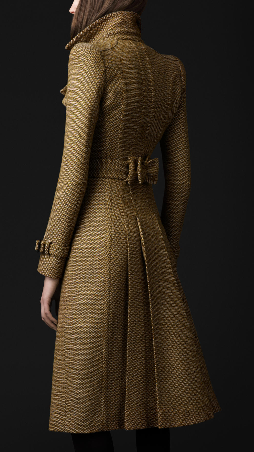 Lyst - Burberry Prorsum Tailored Wool Trench Coat in Natural