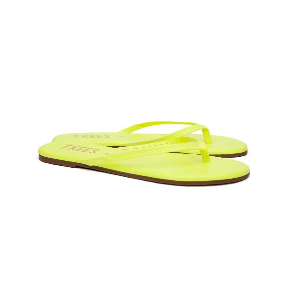 Lyst - Tkees Neon Colored Flip Flops in Yellow