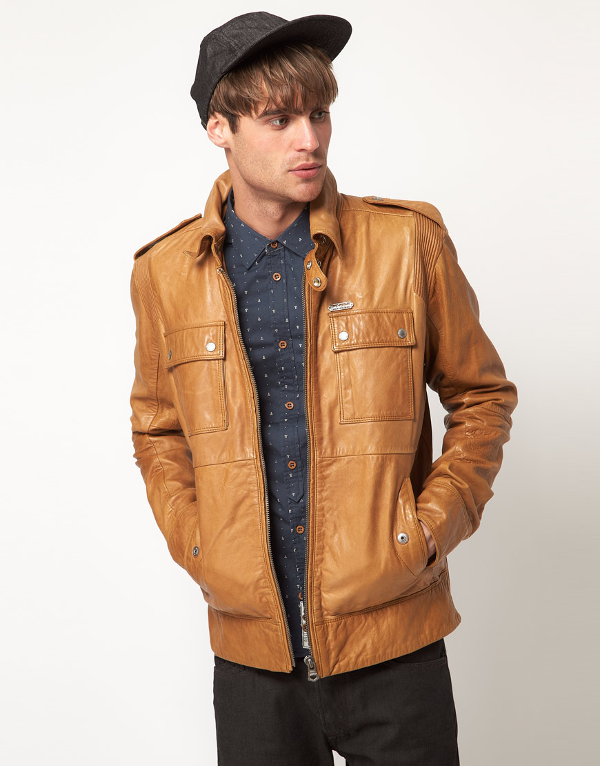 Lyst - Diesel Lisardo Leather Jacket in Brown for Men