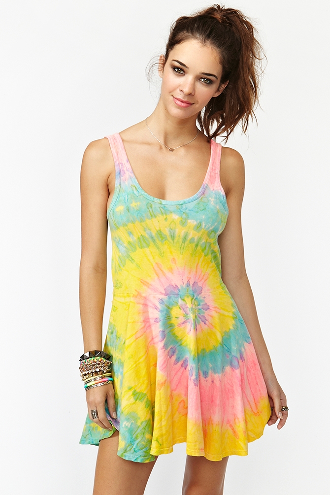 tie dye print dress