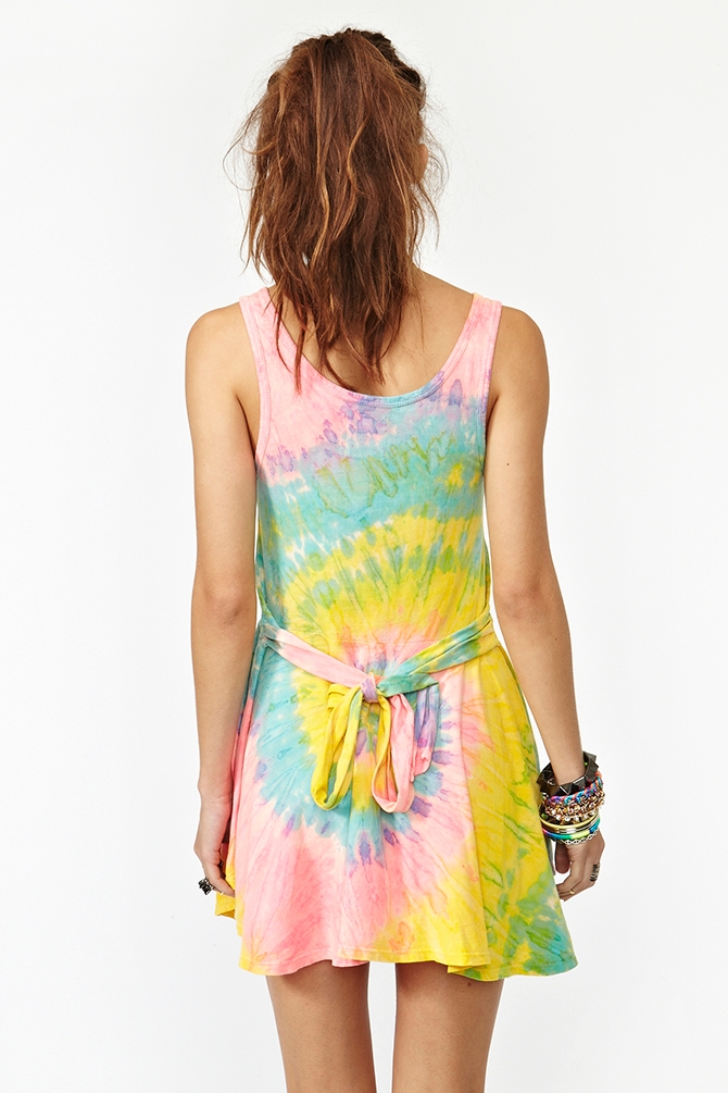 Nasty Gal Deadstock Tie Dye Dress in Black - Lyst