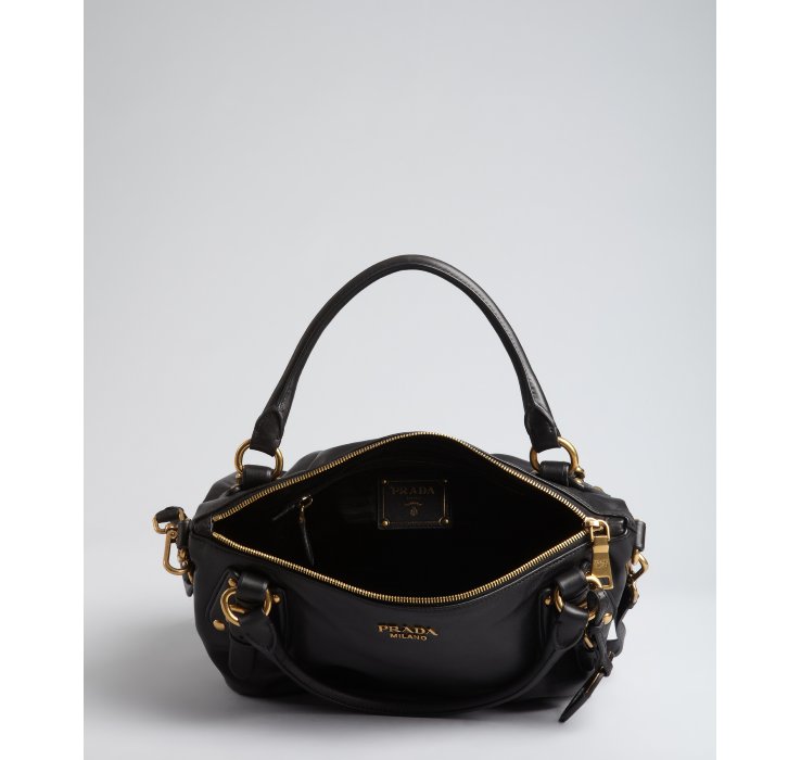 Prada Black Calfskin Medium Shoulder Bag in Black | Lyst  