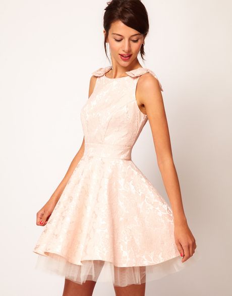 River Island Lace Prom Dress in Pink | Lyst