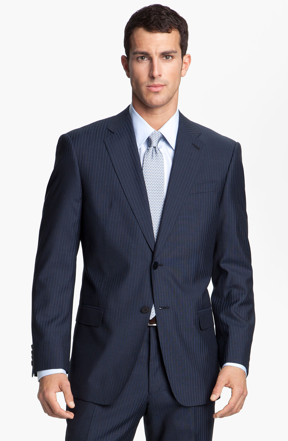 Armani Executive Stripe Suit in Blue for Men (blue stripe) | Lyst