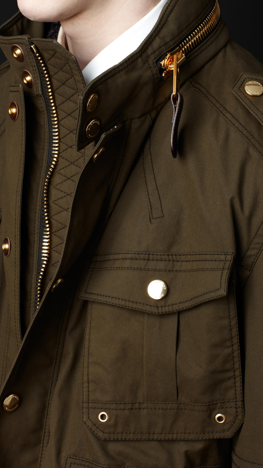 Lyst - Burberry prorsum Waxed Cotton Field Jacket in Brown for Men