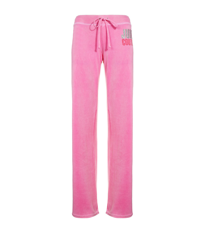 Juicy Couture Long Live Juicy Velour Tracksuit Pants in Pink | Lyst