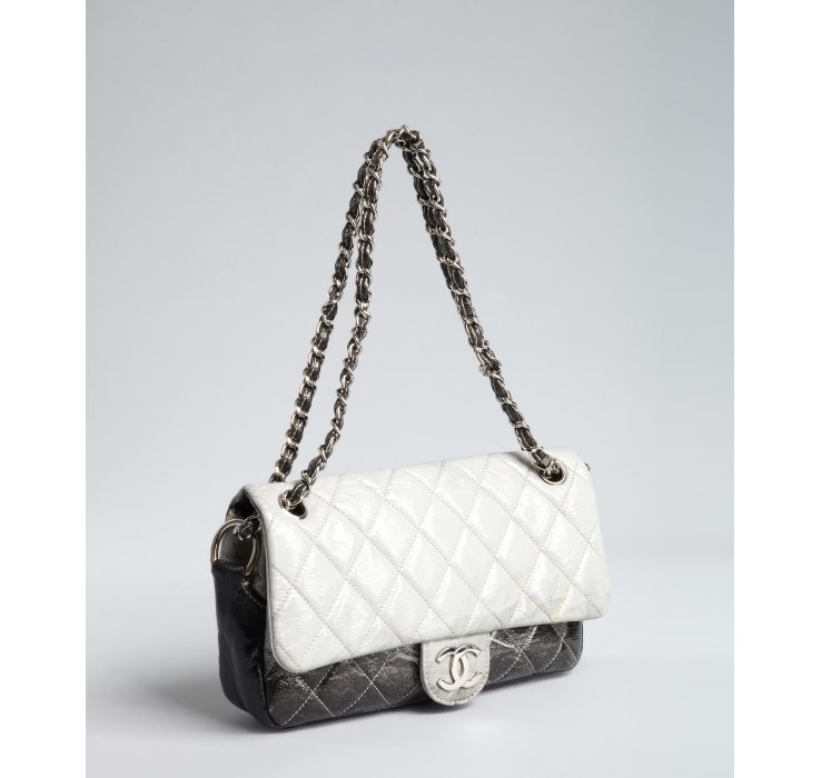Chanel | Gray Grey Matelasse Patent Leather Chain Strap Vintage Shoulder Bag | Lyst
