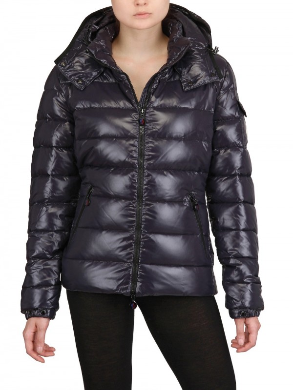 Moncler Bady Hooded Shiny Nylon Down Jacket in Blue | Lyst