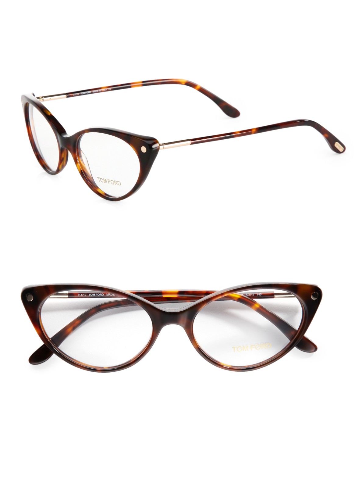 Tom Ford Modern Cats Eye Plastic Eyeglasses In Brown Lyst