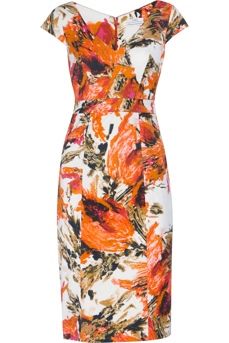 Erdem Tanya Floral Print Stretch Twill Dress | Lyst