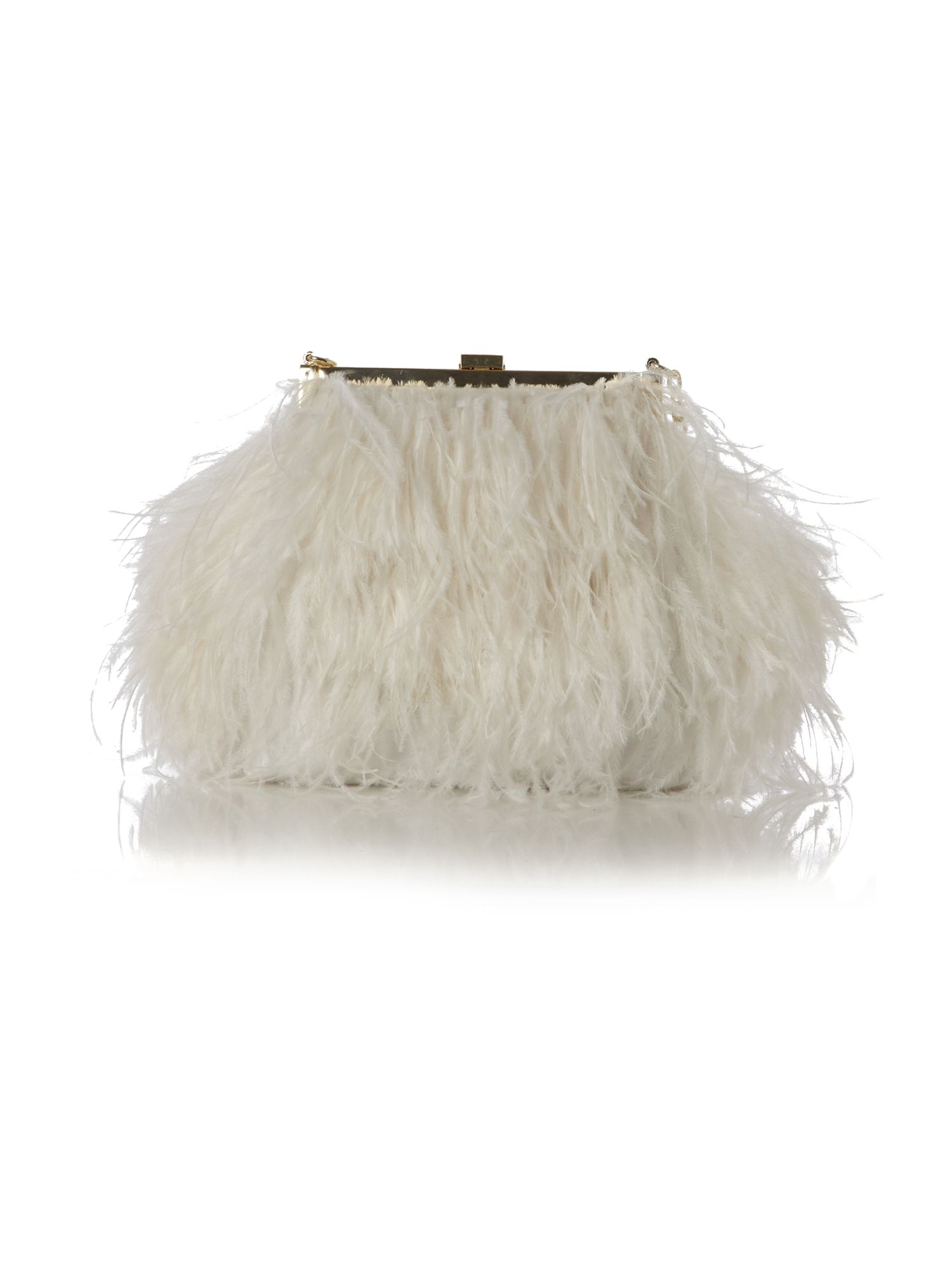 Biba Feather Chain Bag in White | Lyst