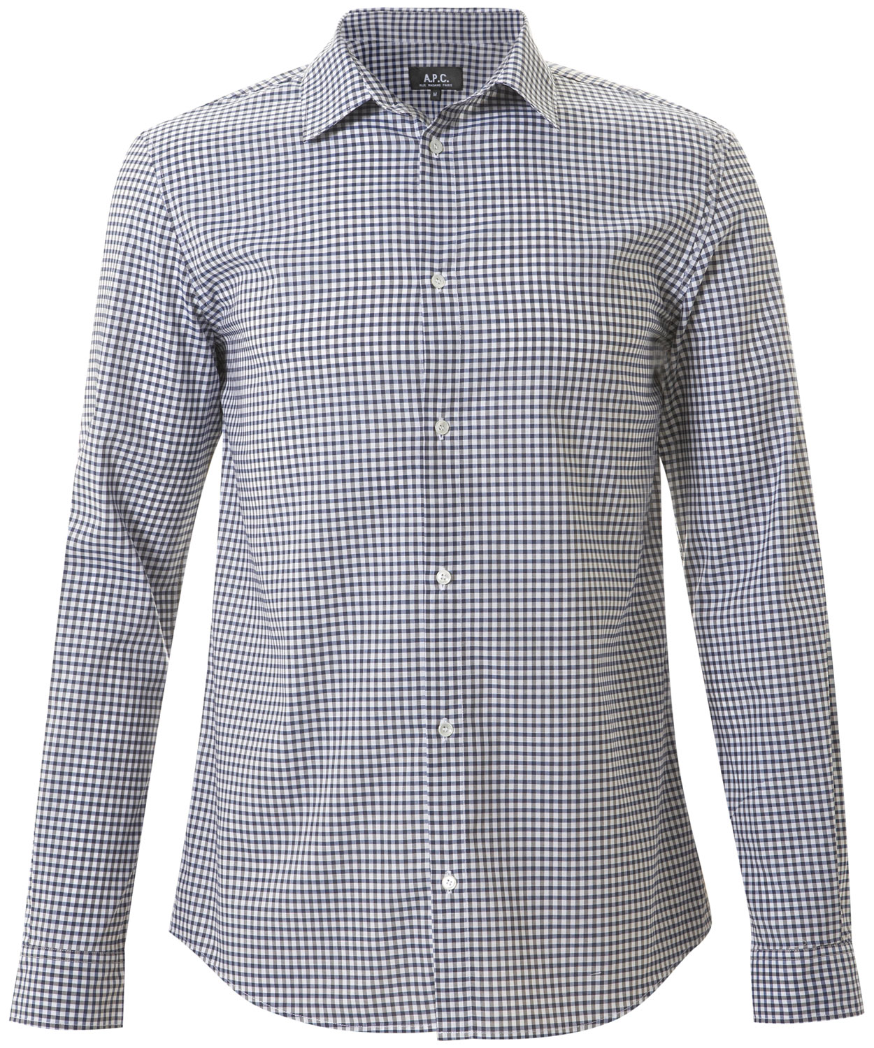 A.p.c. Micro Gingham Shirt in Blue for Men | Lyst
