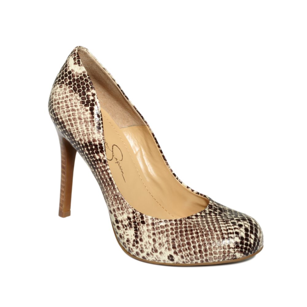 Jessica Simpson Calie Pumps in Animal (natural snake) | Lyst
