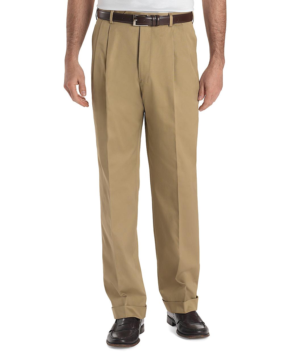 Brooks Brothers Country Club Better Cotton Pleatfront Trousers in Khaki ...