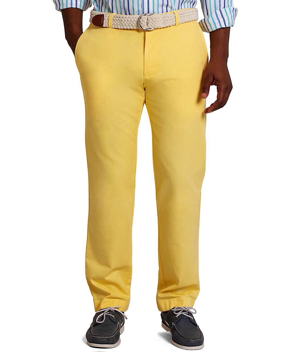 Brooks Brothers Milano Garmentdyed Twill Chinos in Yellow for Men ...