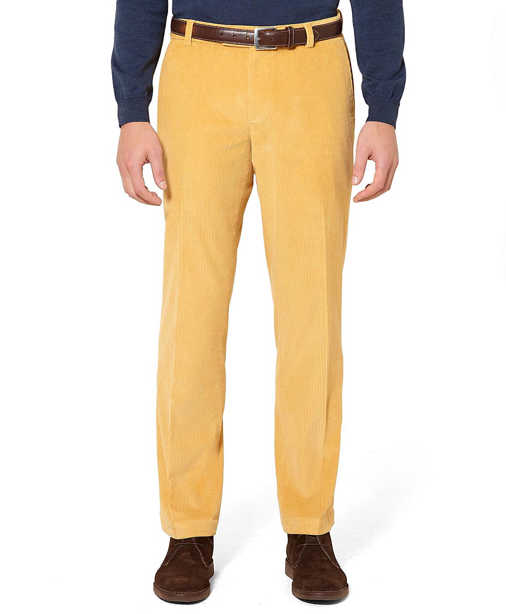 Brooks Brothers Milano Fit Eightwale Corduroy Pants in Yellow for Men ...