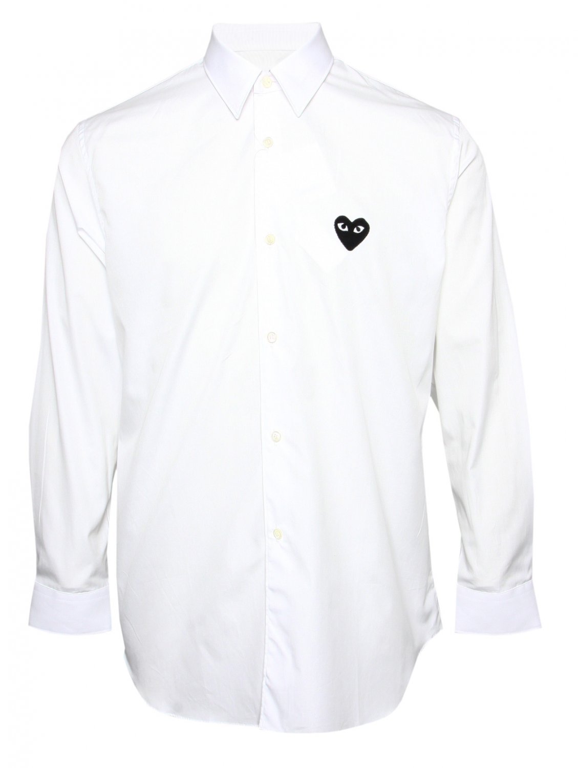 Comme des garçons Play Mens Black Heart Classic Shirt White in Black ...