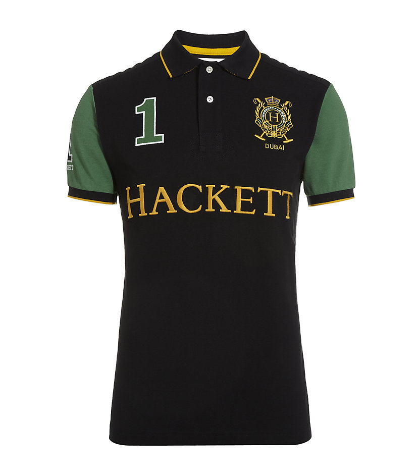 Hackett Dubai Polo Shirt in Black for Men | Lyst