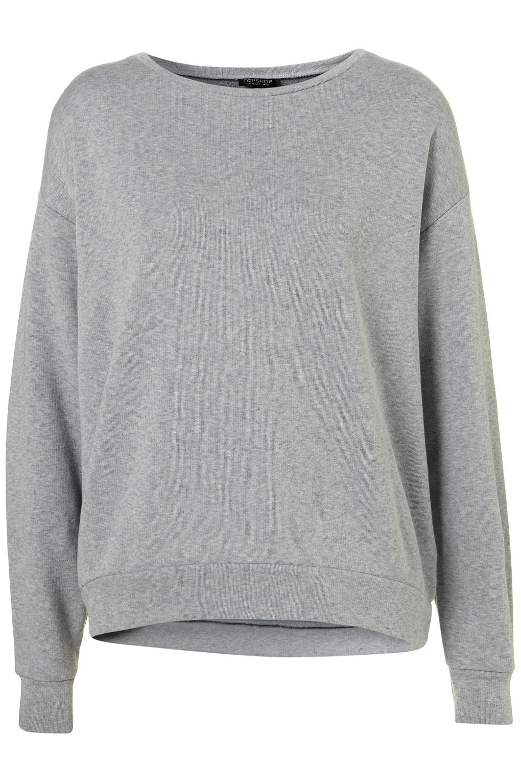 Lyst Topshop Curve Hem iSweateri in Gray