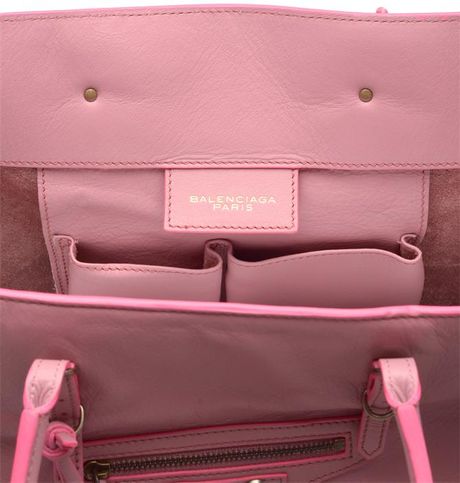 Balenciaga Papier Leather Tote Bag in Pink | Lyst