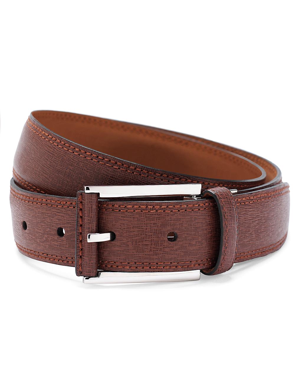 Lyst - Brooks Brothers Saffiano Leather Dress Belt in Brown for Men