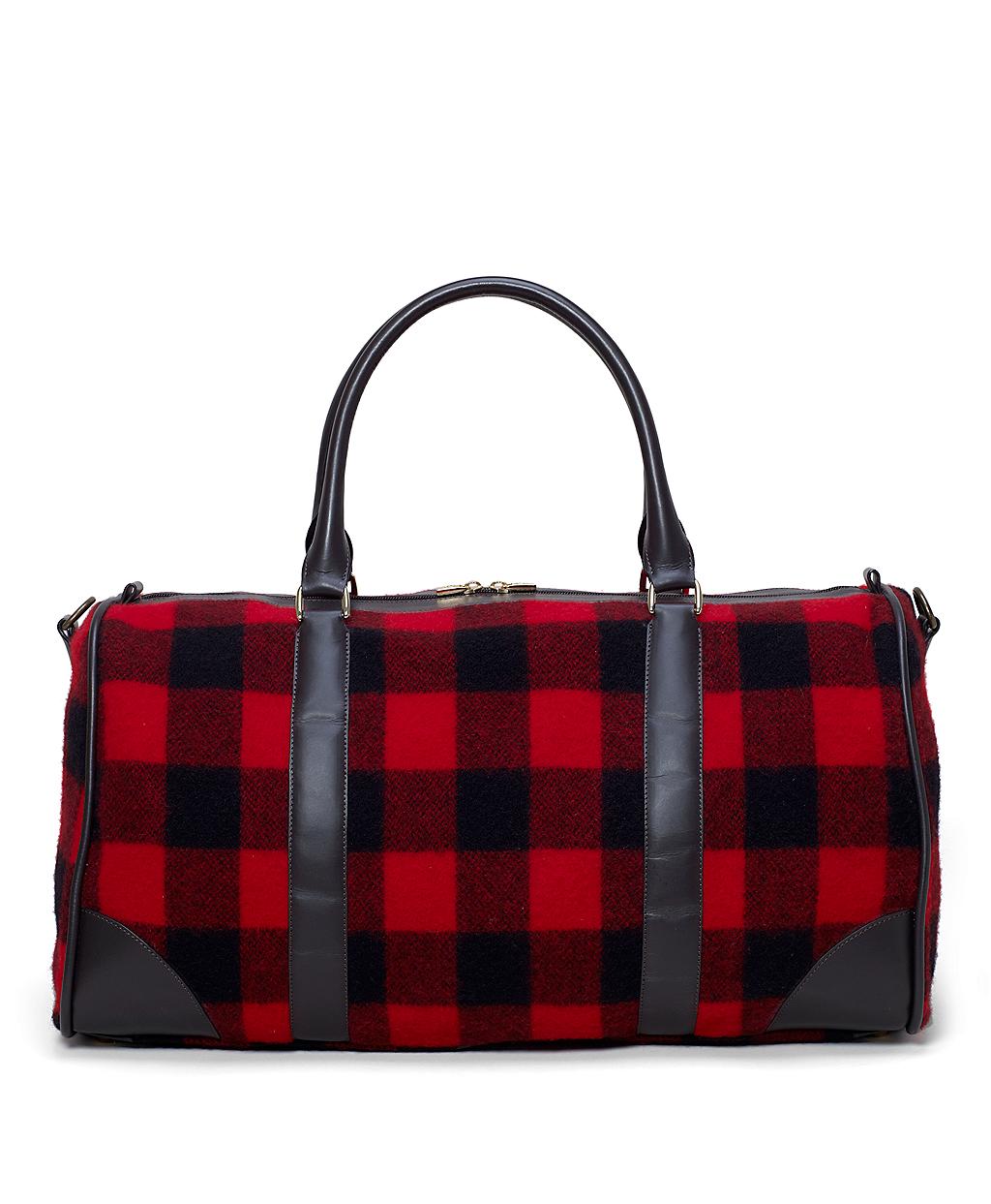 Brooks Brothers Buffalo Check Duffel in Red for Men (red-black) | Lyst