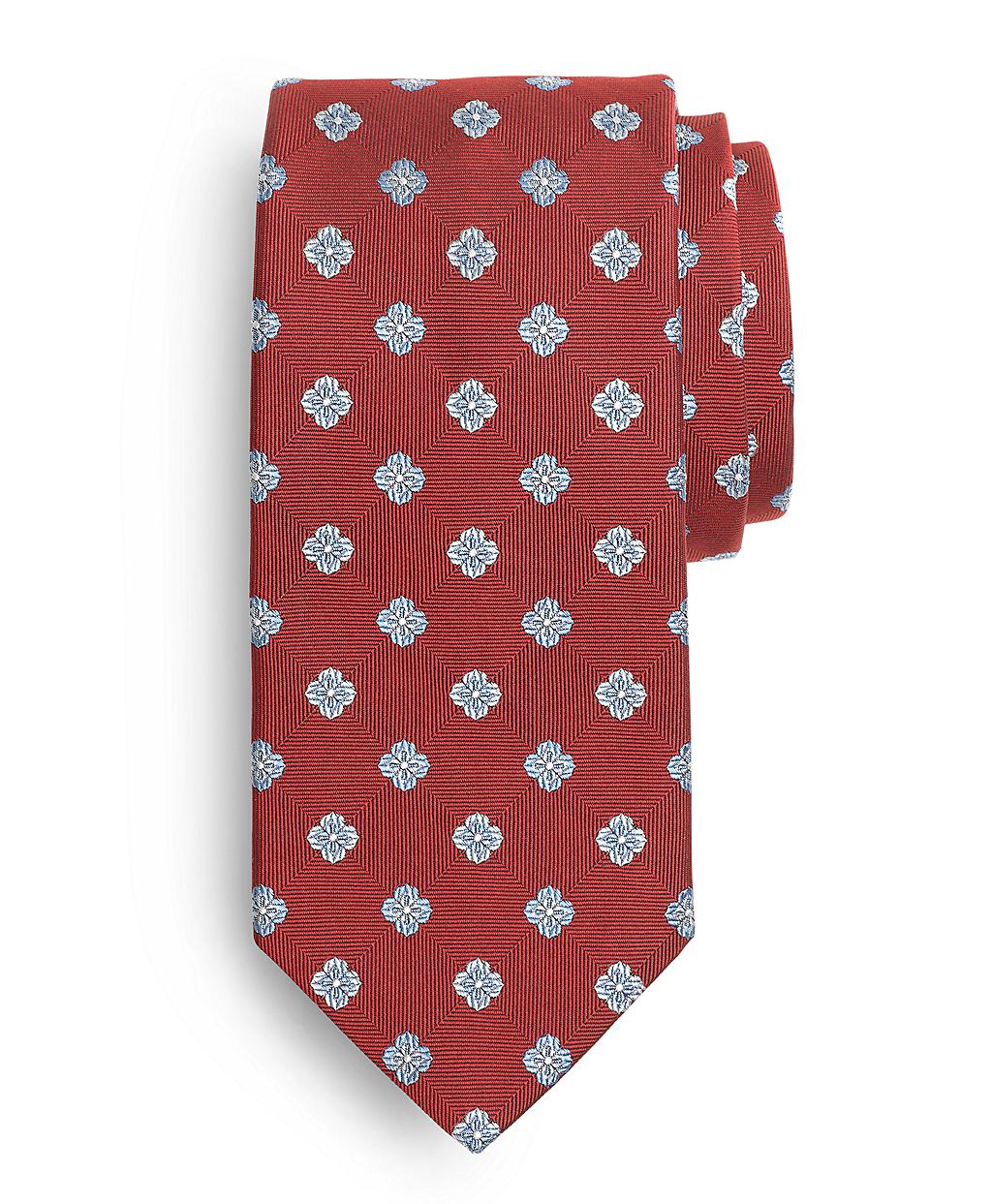 Brooks Brothers Twotone Flower Tie in Red for Men | Lyst