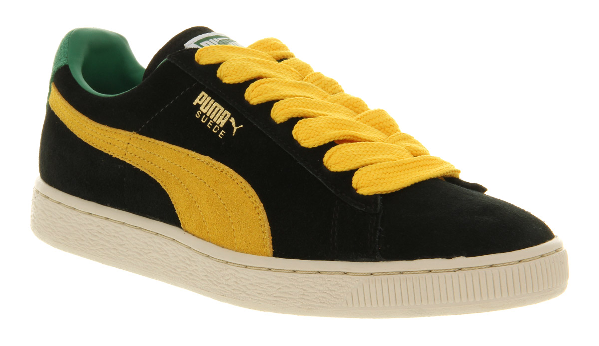 yellow puma suede shoes