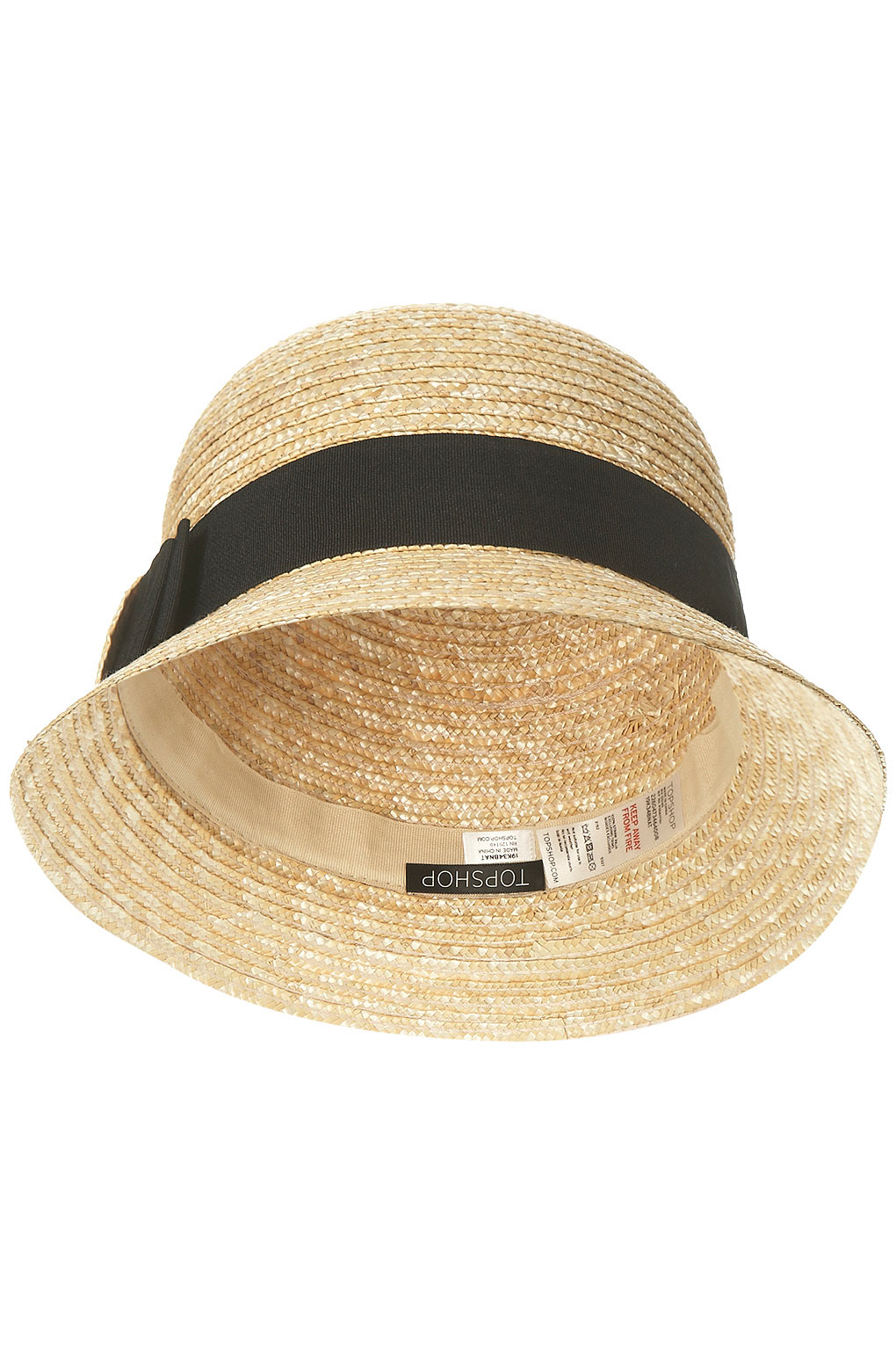 Lyst Straw Cloche Hat in Natural