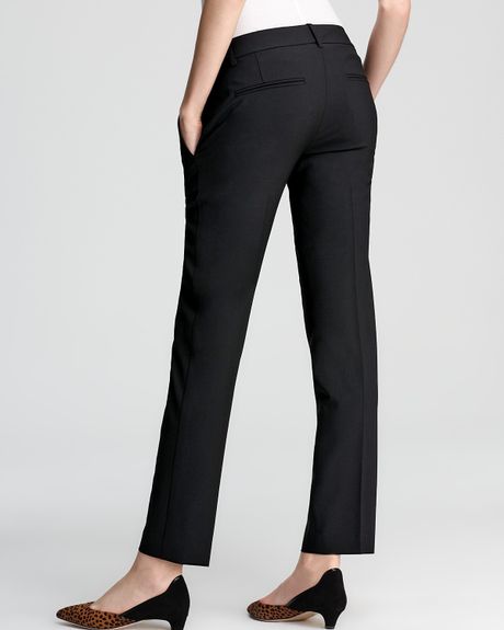 Theory Pants Testra Tailor Ankle in Black | Lyst