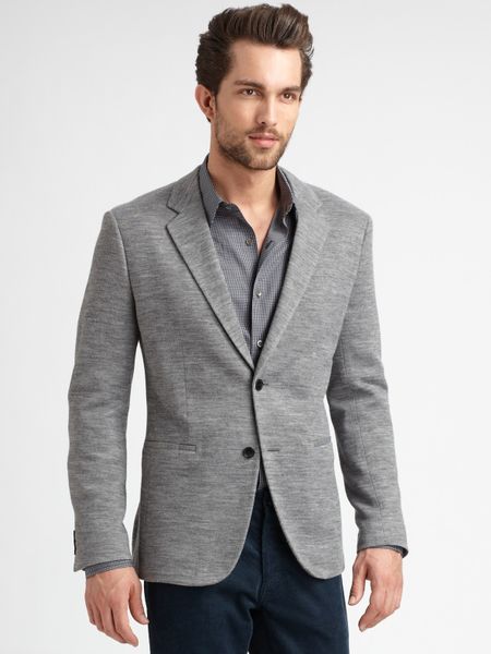 Theory Knit Blazer in Gray for Men (grey) | Lyst